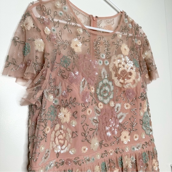 NWT Mac Duggal 9134 Flare Sleeve Floral Dress Size 12 - Picture 6 of 13